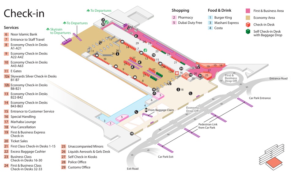 Dubai Airport Terminal 3 Maps Dubai Airport Guide Dubai Airport Guide
