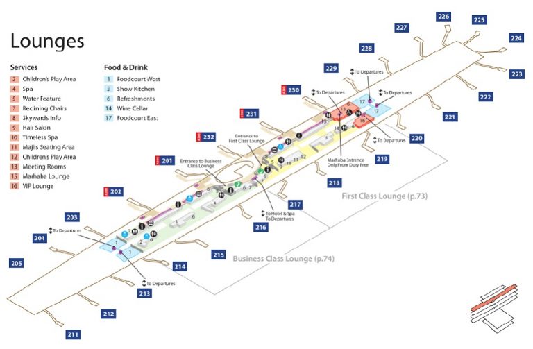 Dubai Airport Terminal 3 Maps - Dubai Airport Guide